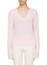Main View - Click To Enlarge - CRUSH COLLECTION - Heart intarsia cashmere-Mulberry silk sweater