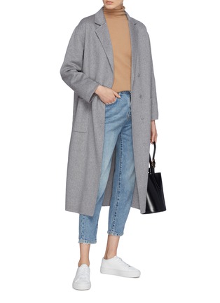 Figure View - Click To Enlarge - CRUSH COLLECTION - Belted wool-cashmere melton cocoon coat