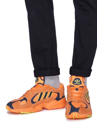 Figure View - Click To Enlarge - ADIDAS - 'Yung-1' suede panel mesh sneakers