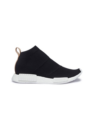 Main View - Click To Enlarge - ADIDAS - 'NMD CS1' leather panel Primeknit boost™ sock sneakers