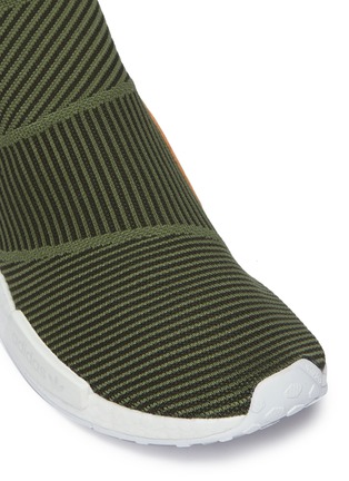 Detail View - Click To Enlarge - ADIDAS - 'NMD CS1' leather panel Primeknit boost™ sock sneakers