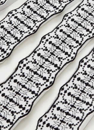  - ALAÏA - Graphic jacquard stripe pleated knit dress