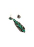 Detail View - Click To Enlarge - AISHWARYA - Diamond emerald geometric drop earrings