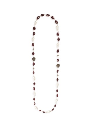 Main View - Click To Enlarge - AISHWARYA - Diamond ruby pearl gold alloy necklace