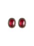 Main View - Click To Enlarge - AISHWARYA - Diamond ruby gold alloy oval stud earrings
