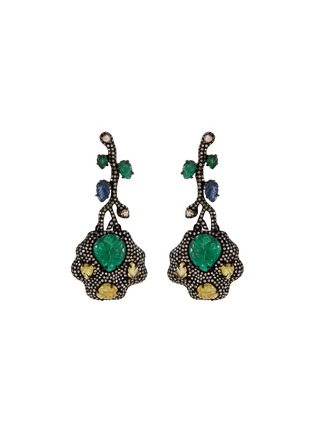 Main View - Click To Enlarge - AISHWARYA - Diamond gemstone drop earrings