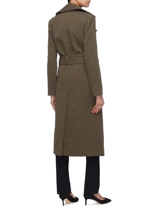 Back View - Click To Enlarge - VICTORIA BECKHAM - Belted twill trench coat