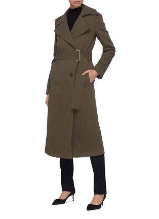 Figure View - Click To Enlarge - VICTORIA BECKHAM - Belted twill trench coat