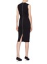 Back View - Click To Enlarge - VICTORIA BECKHAM - Curved seam zip back dress