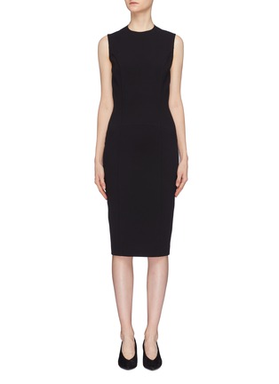 Main View - Click To Enlarge - VICTORIA BECKHAM - Curved seam zip back dress