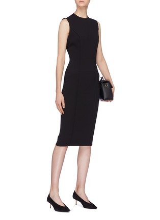 Figure View - Click To Enlarge - VICTORIA BECKHAM - Curved seam zip back dress