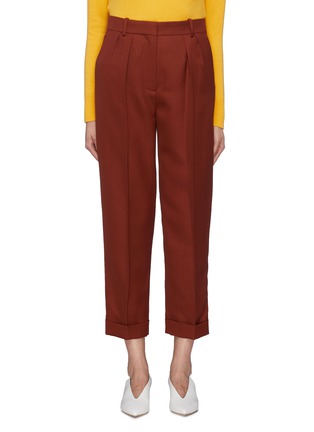 Main View - Click To Enlarge - VICTORIA BECKHAM - Pleated cropped wool pants