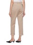 Back View - Click To Enlarge - VICTORIA BECKHAM - Roll cuff cropped virgin wool-cotton twill pants
