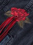  - GRLFRND - 'Bianca' rose embroidered panelled denim jacket