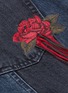  - GRLFRND - 'Cindy' rose embroidered panelled denim shorts