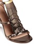 Detail View - Click To Enlarge - CHLOÉ - Fringe metallic leather sandals