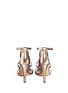Back View - Click To Enlarge - CHLOÉ - Fringe metallic leather sandals