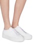 Figure View - Click To Enlarge - COMMON PROJECTS - 'Tournament' leather platform sneakers