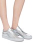 Figure View - Click To Enlarge - COMMON PROJECTS - 'Original Achilles' metallic leather sneakers
