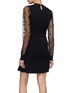 Back View - Click To Enlarge - ALEXANDER MCQUEEN - Beetle embroidered mesh sleeve rib knit dress