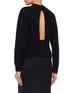 Back View - Click To Enlarge - ALEXANDER MCQUEEN - Beetle embellished collar cutout wool-cashmere sweater