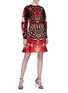 Figure View - Click To Enlarge - ALEXANDER MCQUEEN - Tiger butterfly wing jacquard knit skirt