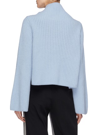 Back View - Click To Enlarge - STELLA MCCARTNEY - Bell sleeve cashmere-wool rib knit turtleneck sweater
