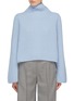 Main View - Click To Enlarge - STELLA MCCARTNEY - Bell sleeve cashmere-wool rib knit turtleneck sweater