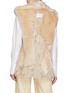 Back View - Click To Enlarge - STELLA MCCARTNEY - 'Champagne' faux fur patchwork oversized gilet