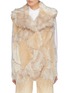 Main View - Click To Enlarge - STELLA MCCARTNEY - 'Champagne' faux fur patchwork oversized gilet