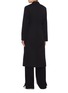 Back View - Click To Enlarge - STELLA MCCARTNEY - 'Melany' contrast placket wool twill coat