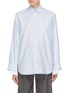 Main View - Click To Enlarge - STELLA MCCARTNEY - 'Sabrina' colourblock staggered sleeve panel oversized shirt