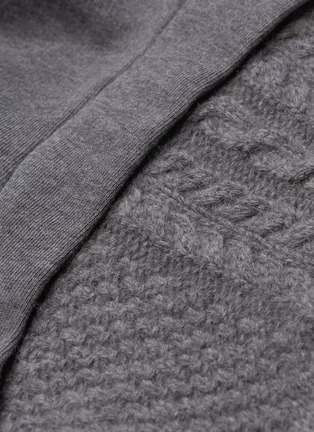  - STELLA MCCARTNEY - Aran knit sleeve oversized zip hoodie