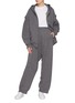 Figure View - Click To Enlarge - STELLA MCCARTNEY - Aran knit sleeve oversized zip hoodie