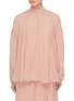 Main View - Click To Enlarge - STELLA MCCARTNEY - 'Tanya' pleated silk georgette high neck blouse