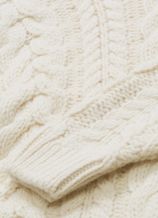  - STELLA MCCARTNEY - Asymmetric Aran knit oversized V-neck sweater