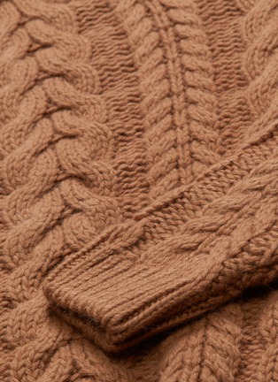  - STELLA MCCARTNEY - Asymmetric Aran knit oversized V-neck sweater