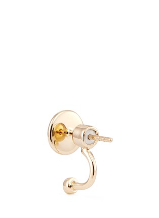 Detail View - Click To Enlarge - PAMELA LOVE - 'Gravitation' diamond pavé opal stud earrings