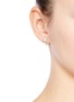 Figure View - Click To Enlarge - PAMELA LOVE - 'Gravitation' diamond pavé opal stud earrings
