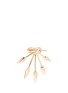 Detail View - Click To Enlarge - PAMELA LOVE - 5 Spike' diamond 18k yellow gold fan earrings