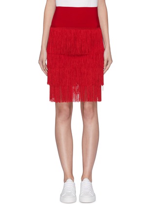 Main View - Click To Enlarge - NORMA KAMALI - Tiered fringe skirt