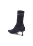 Detail View - Click To Enlarge - MIU MIU - Logo intarsia sock knit ankle boots
