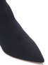 Detail View - Click To Enlarge - MIU MIU - Logo intarsia sock knit ankle boots