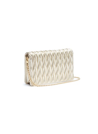 Detail View - Click To Enlarge - MIU MIU - Matelassé leather Délice crossbody clutch