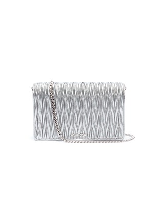 Main View - Click To Enlarge - MIU MIU - Matelassé leather Délice crossbody clutch