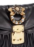 Detail View - Click To Enlarge - MIU MIU - Jewelled buckle matelassé leather shoulder bag