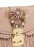 Detail View - Click To Enlarge - MIU MIU - Jewelled buckle matelassé leather shoulder bag