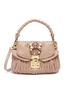 Main View - Click To Enlarge - MIU MIU - Jewelled buckle matelassé leather shoulder bag