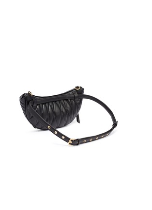 Detail View - Click To Enlarge - MIU MIU - Matelassé leather bum bag