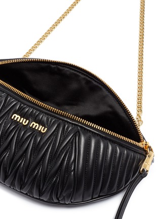 Detail View - Click To Enlarge - MIU MIU - Matelassé leather bum bag